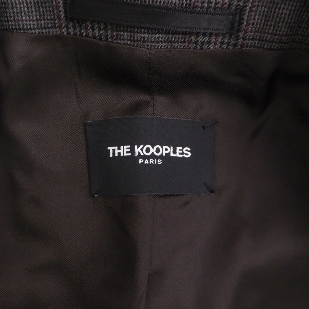 The Kooples Mens Groovy Suit Blazer Gray Plaid Slim Fit Wool 38 US / 48 Italian